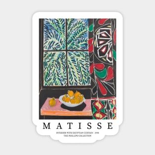 Henri Matisse Exhibition Poster, Matisse Interior With Egyptian Curtain 1948 Painting, Men Women Gift Sticker